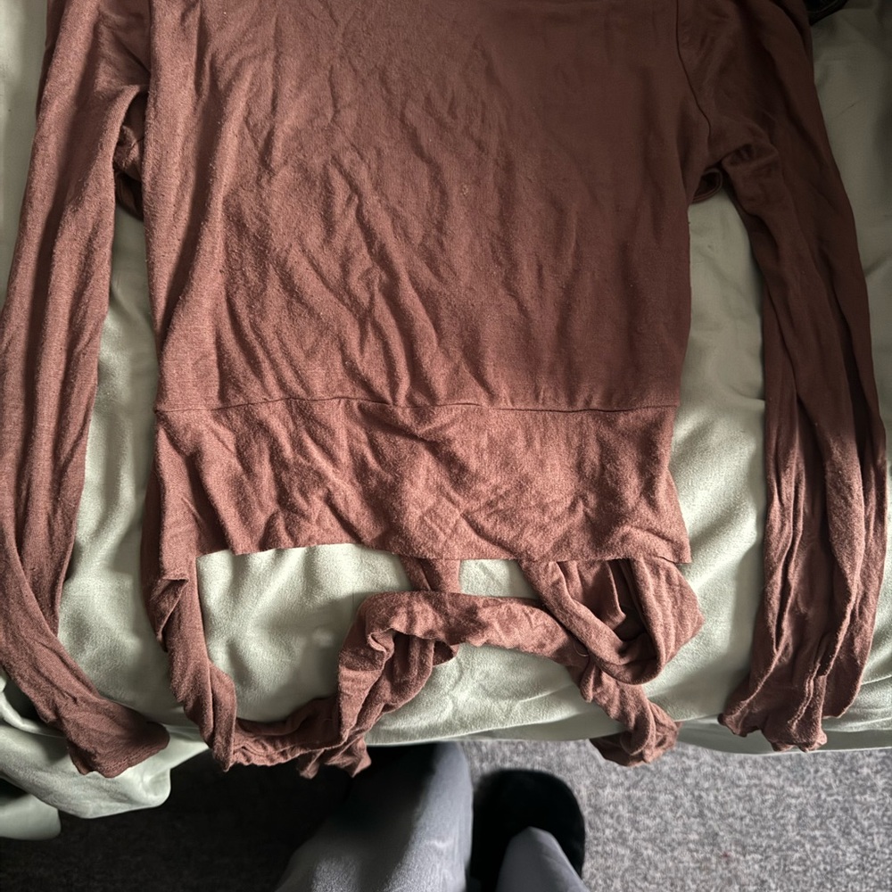 Windsor Chocolate Brown Long Sleeve Blouse